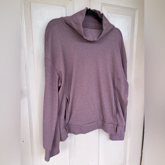 Freely Cowl Neck Pullover Sweatshirt Purple Heathered XL - Picture 7 of 7